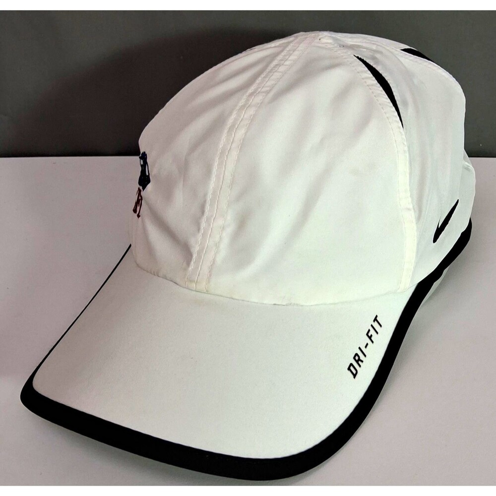 Nike Featherlight Dri Fit Hat Team Semper Fi White Running Cap New With Defects